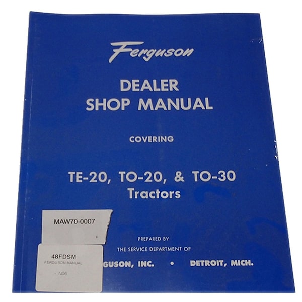 Aftermarket Ferguson Manual MAW70-0007 - main